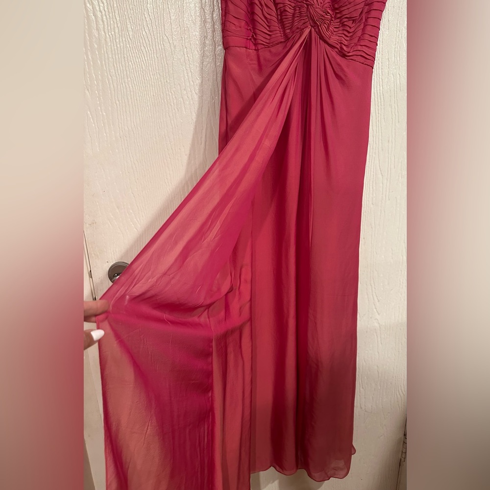 Tadashi Collection Dress Elegant Long Dress Pink Silk Evening Dress Size 10 - Picture 3 of 8